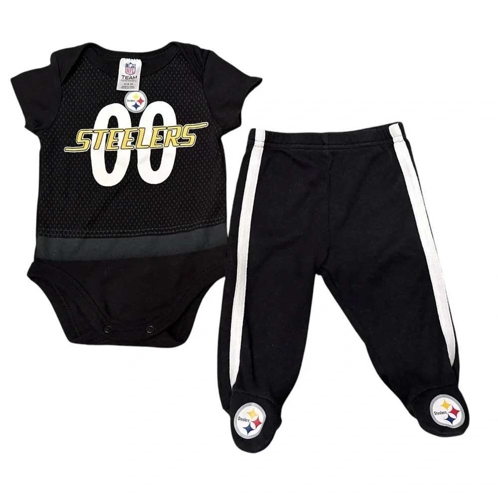 Pittsburgh Steelers Six Piece Baby Bundle 0-3 Months, EUC - Picture 15 of 16